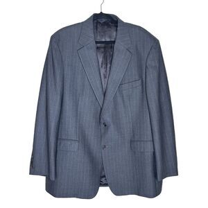 Brooks Brothers 346 Men's Size 45R Grey Pinstripe Wool Suit Jacket Blazer